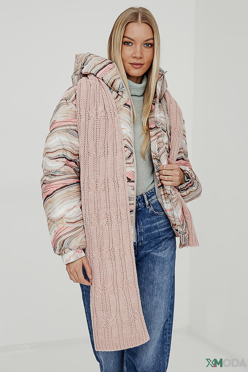 Шарф Wegener вязаный розовый