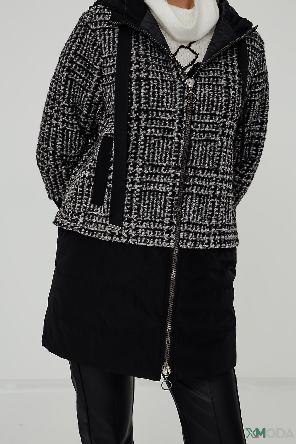 Пальто Bianca в клетку чёрное