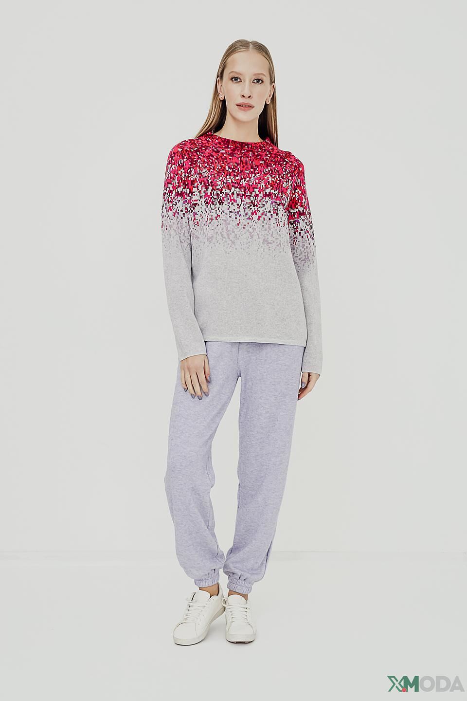 Пуловер Oui с пиксельным принтом