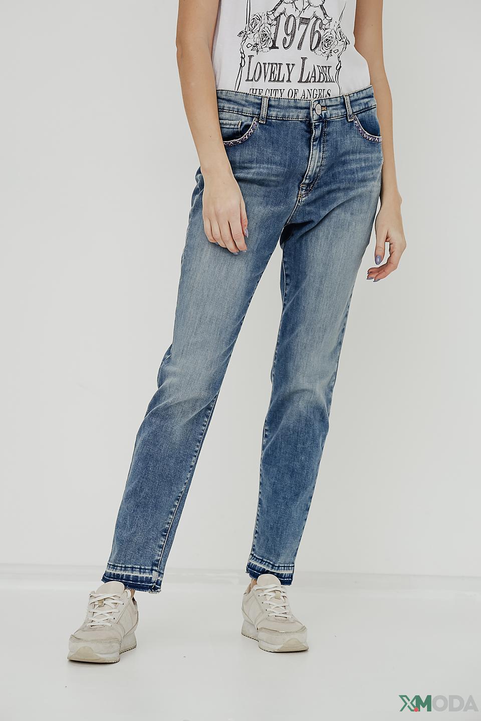 Джинсы Marc Cain потертые голубые