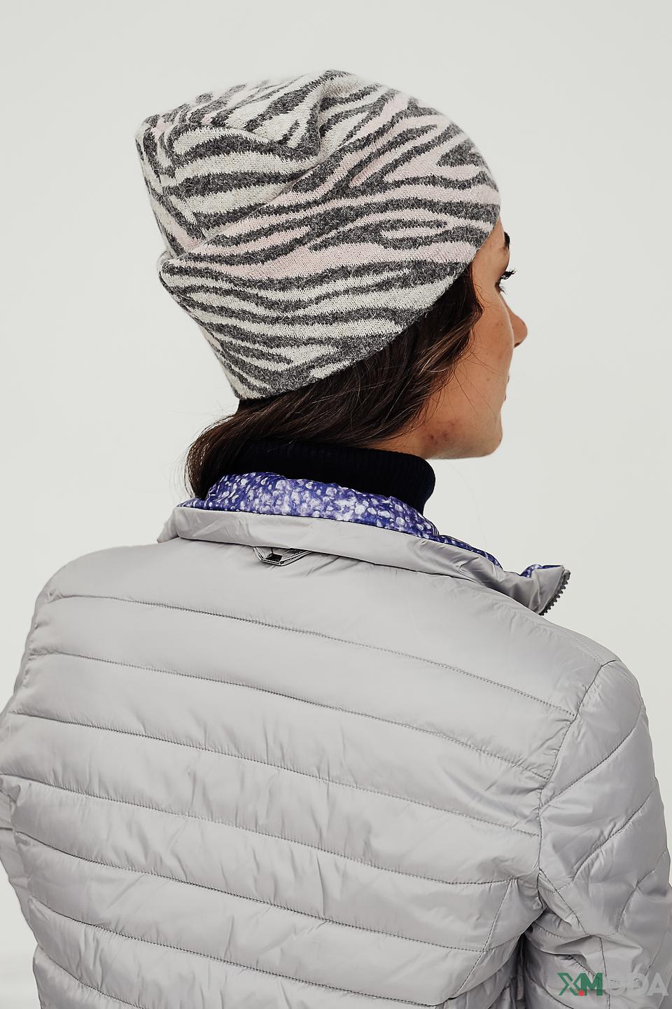 Шапка Marhatter в полоску серая