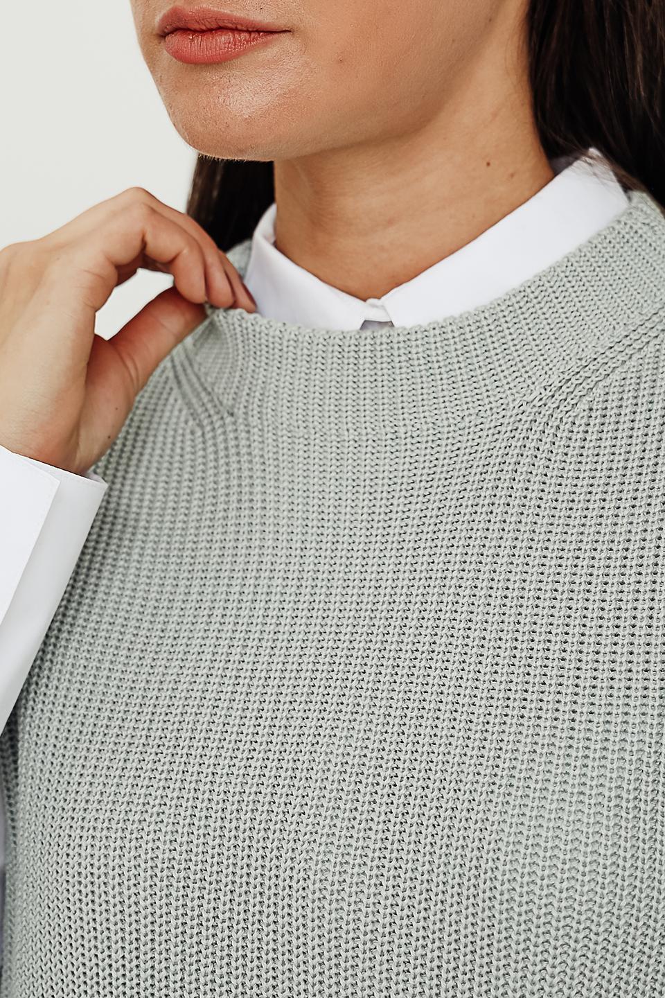 Жилет Lecomte серый вязаный