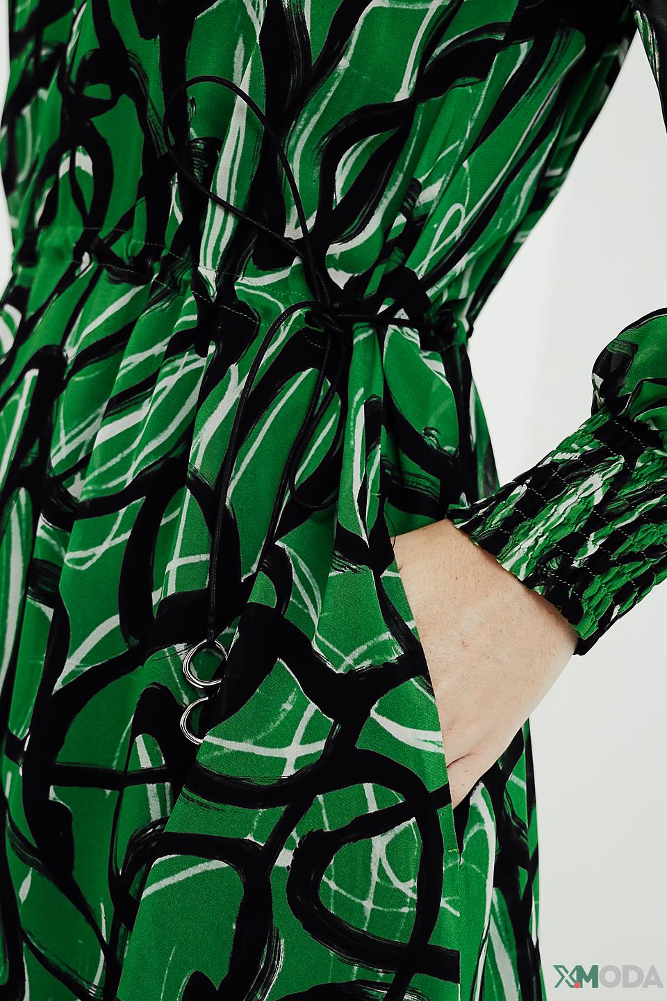 Платье Luisa Cerano с принтом, зелёное