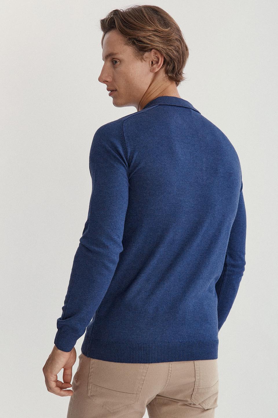 Поло John Trigger с молнией синее