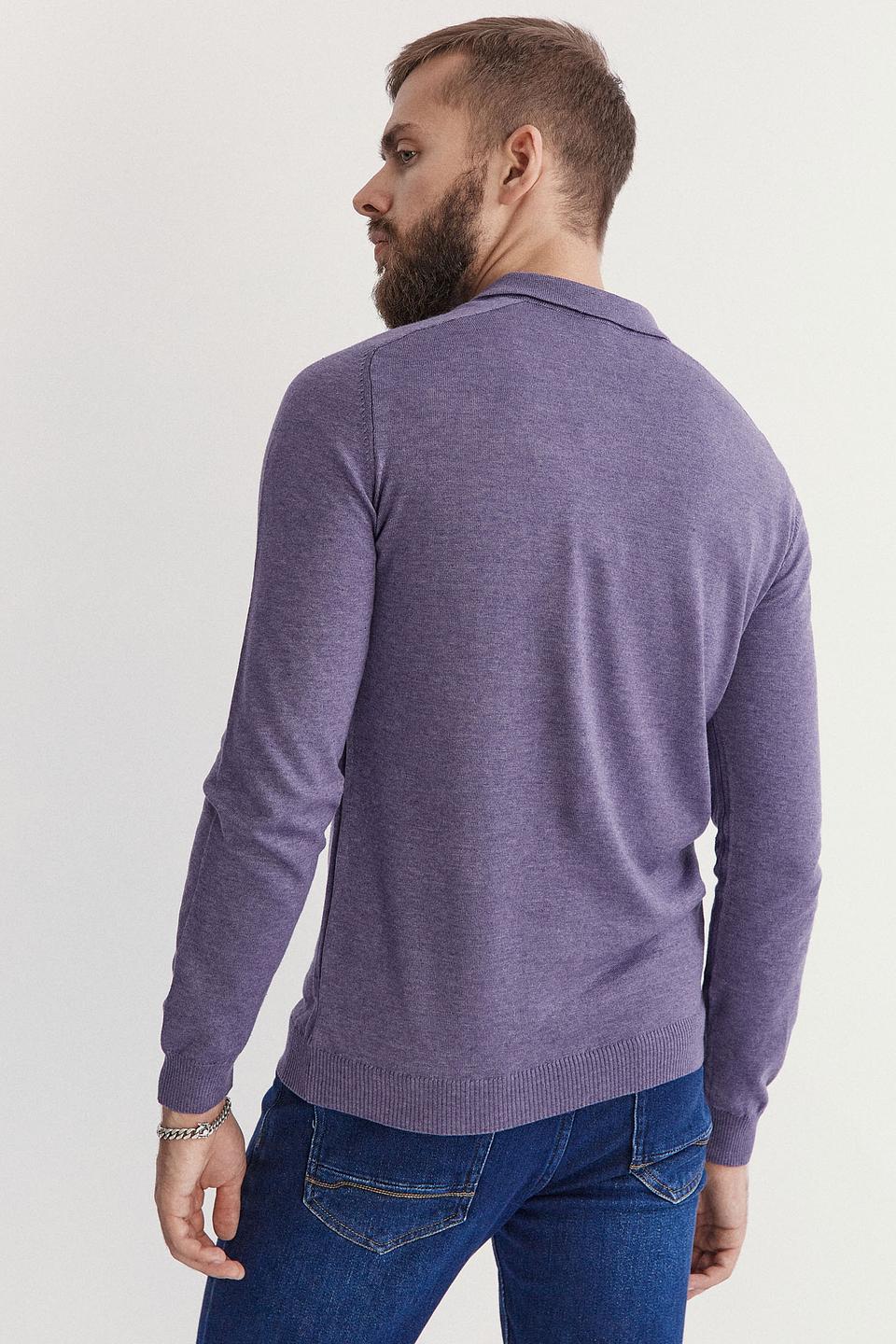 Поло John Trigger с молнией сиреневый