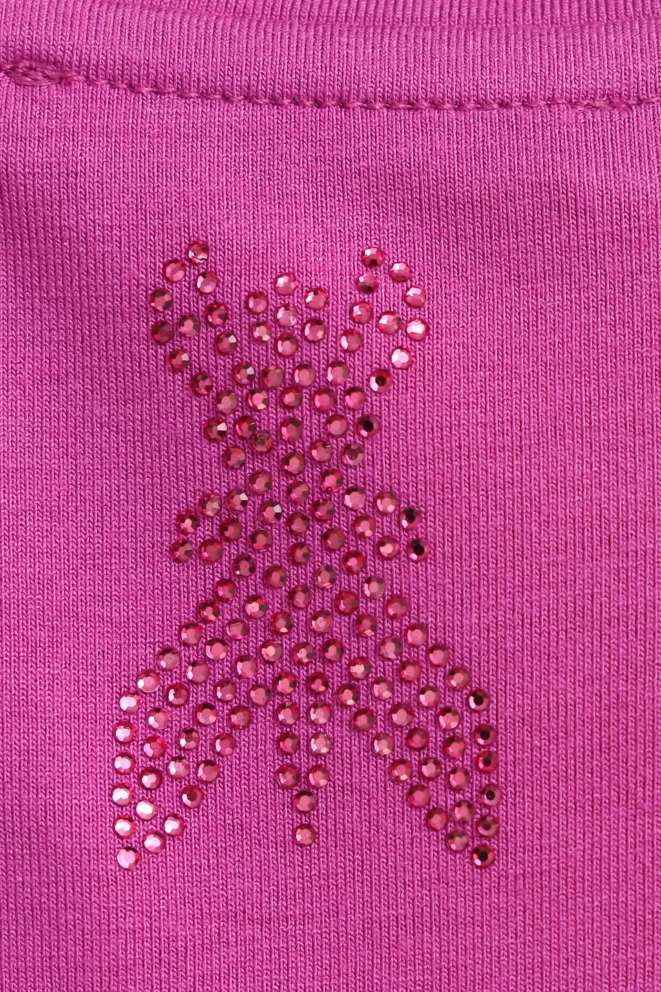 Футболка Patrizia Pepe фуксия с принтом