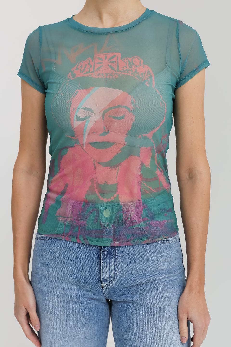 Топ Guess с принтом Квин