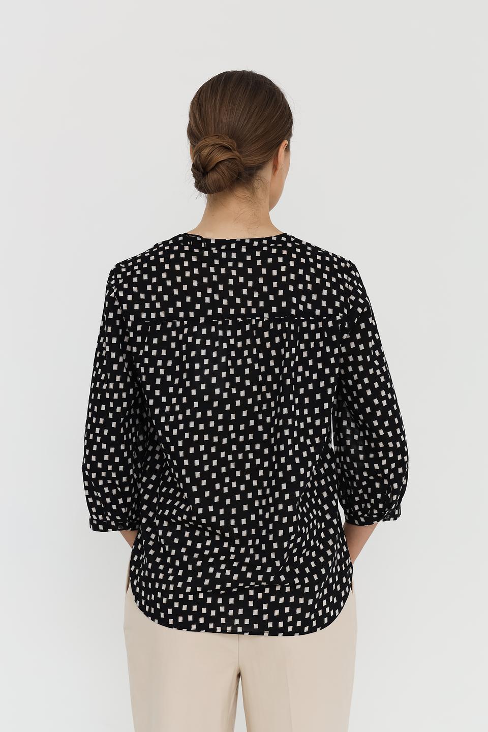 Блуза Taifun с принтом чёрно-белый