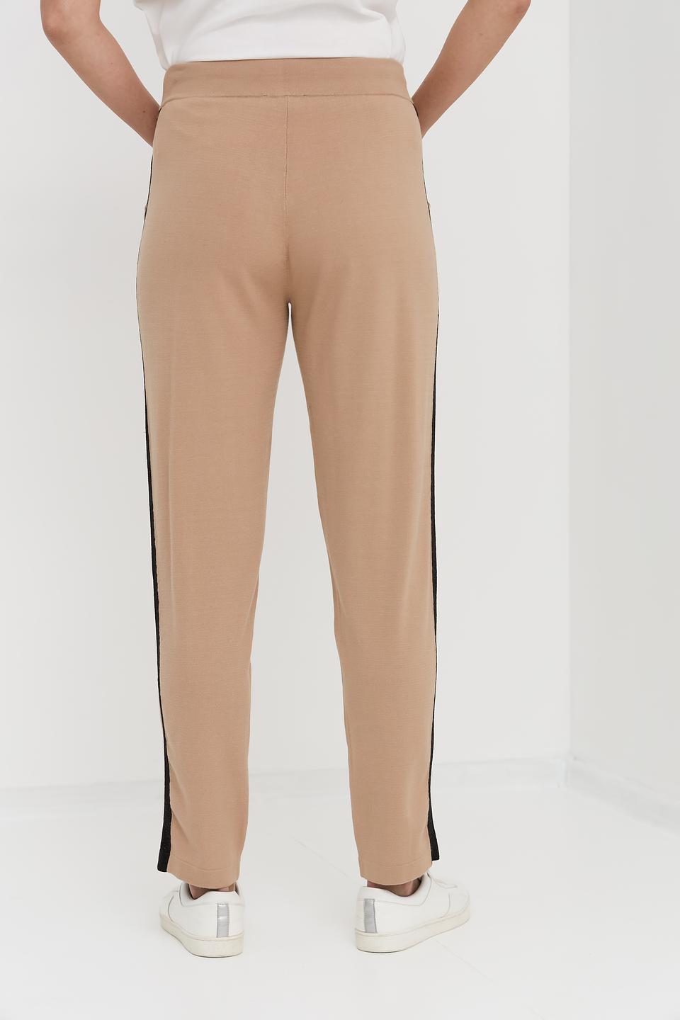 Брюки Pezzo с полосой бежевые