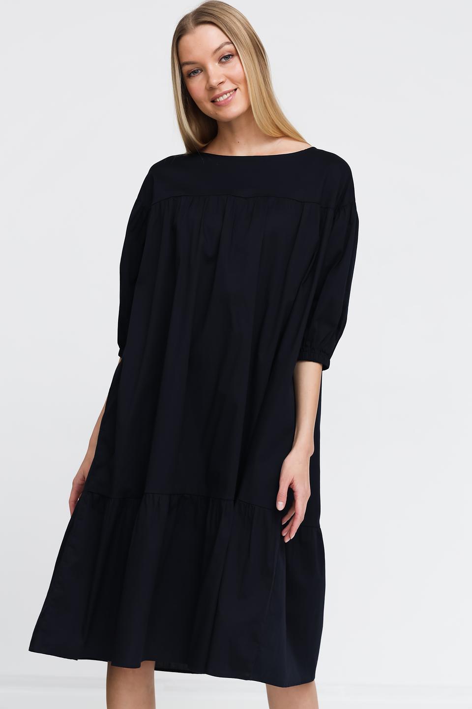 Платье Pezzo чёрное свободного кроя