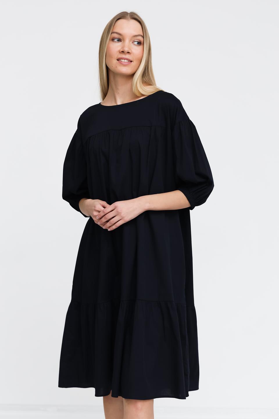 Платье Pezzo чёрное свободного кроя