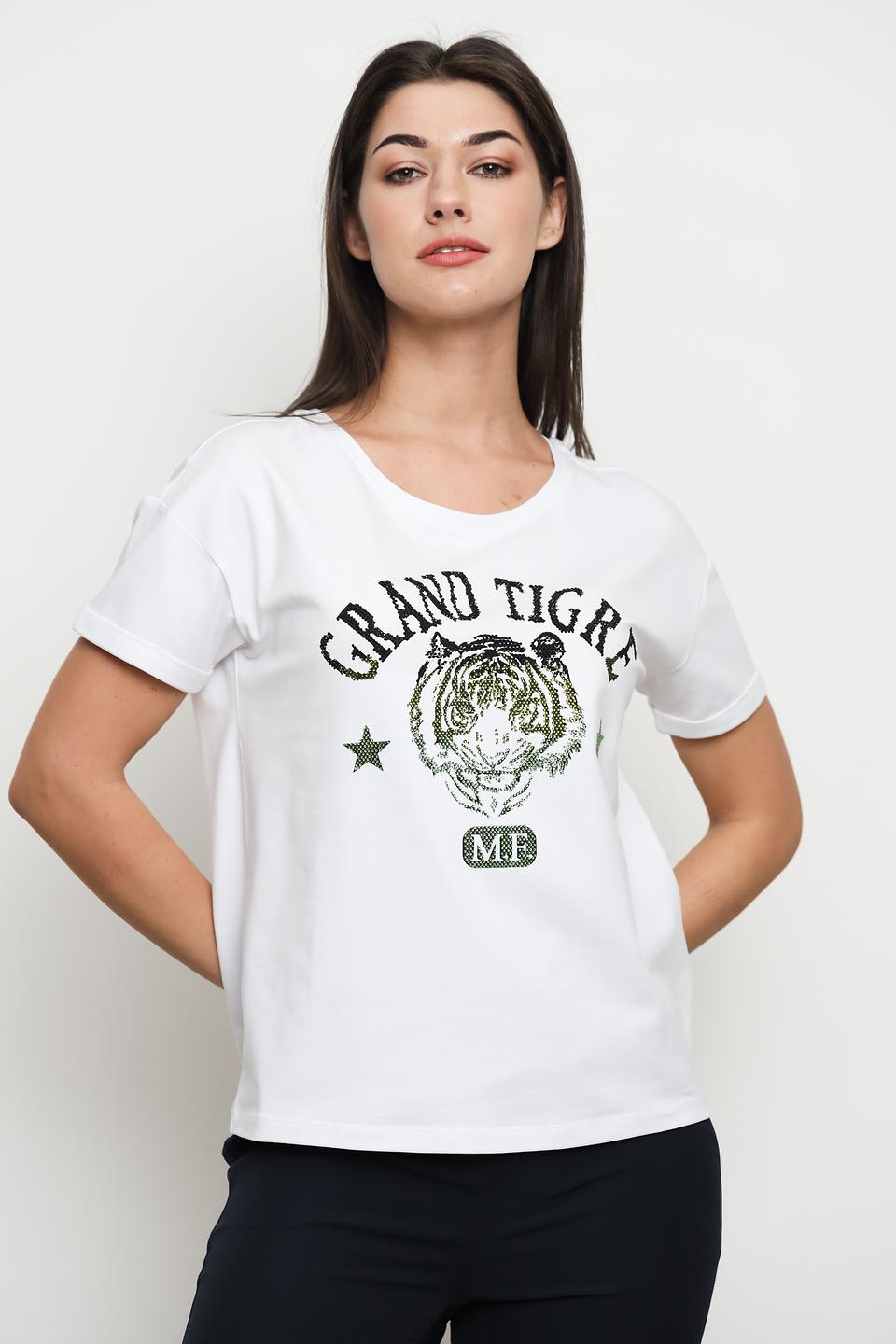Футболка Margittes с тигром белый