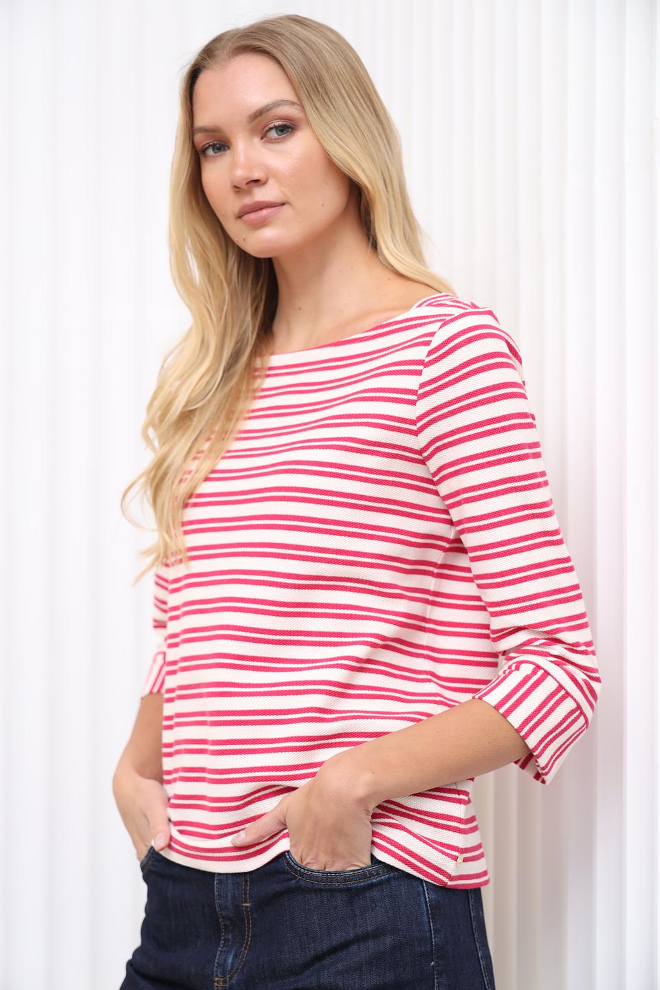 Лонгслив Penny Black в полоску красный