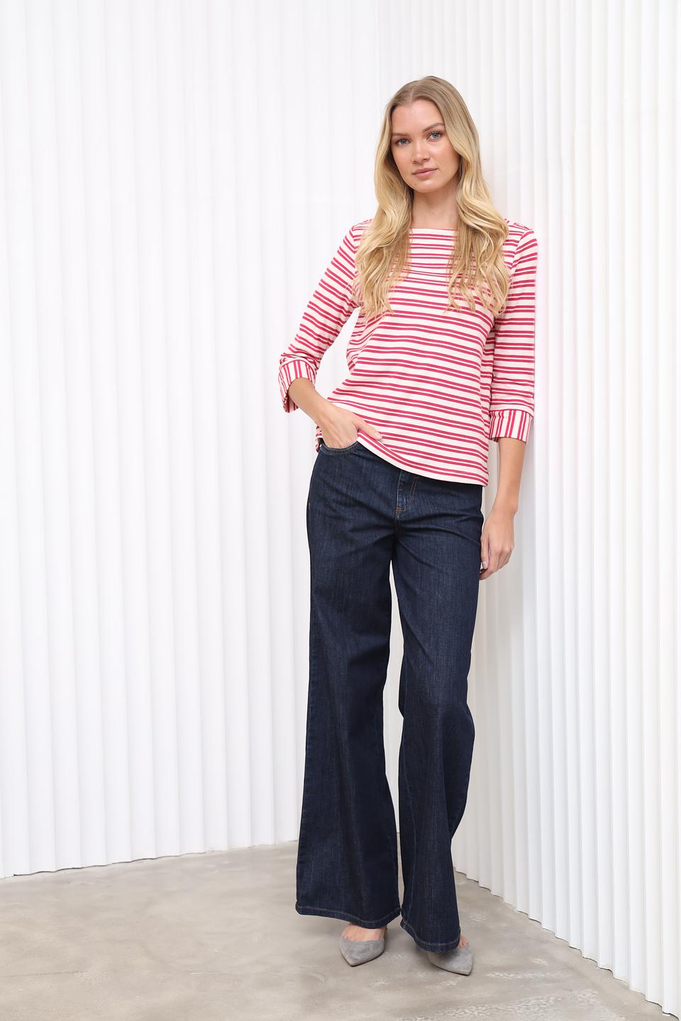 Лонгслив Penny Black в полоску красный