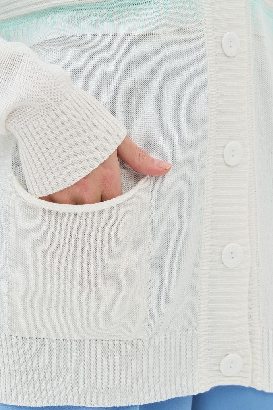 Кардиган BE YOU в полоску кремовый