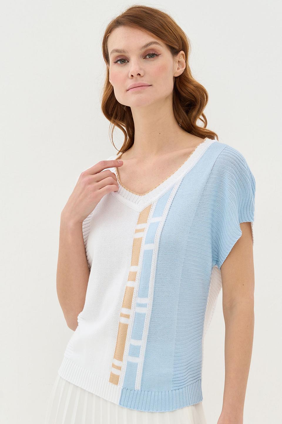 Джемпер BE YOU с полосками голубой