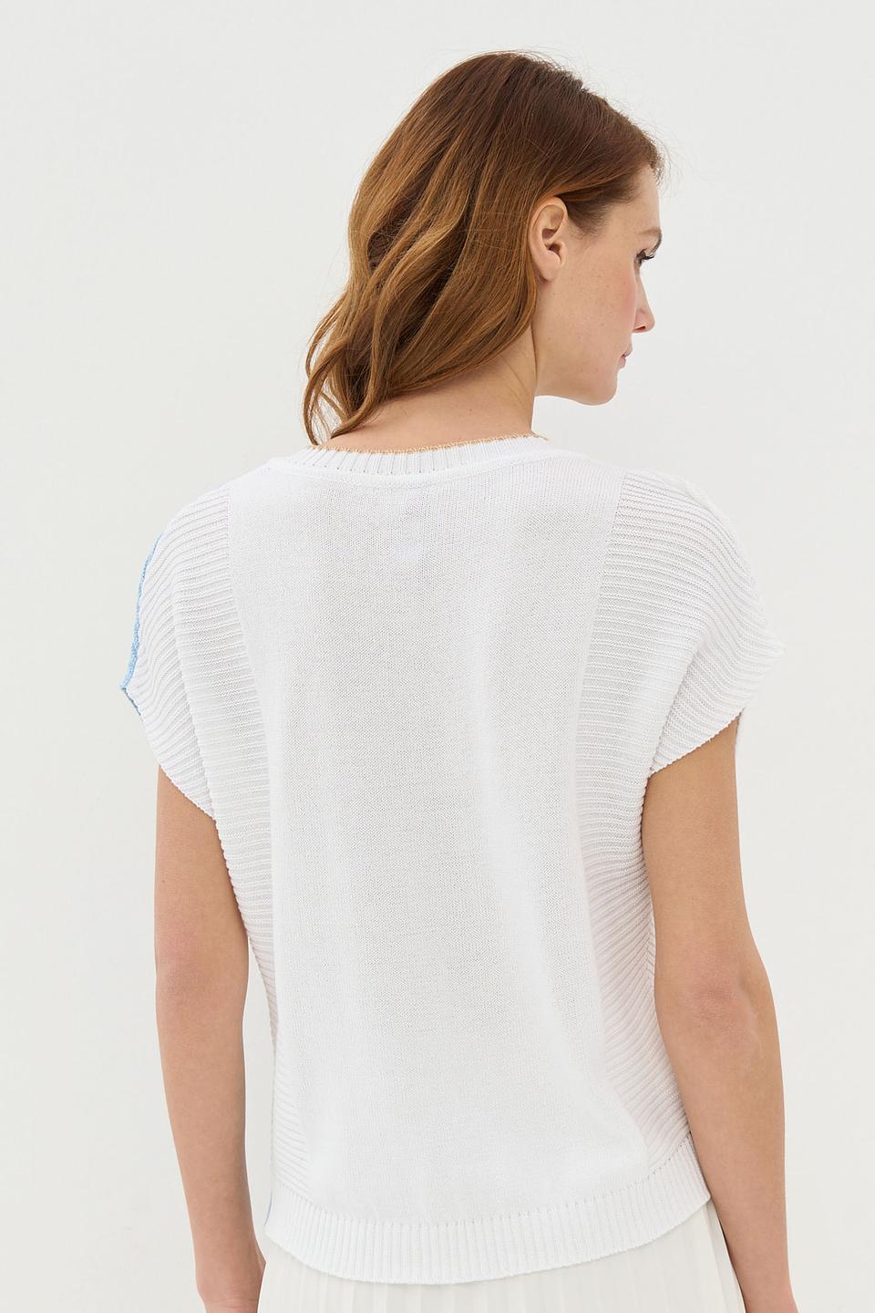 Джемпер BE YOU с полосками голубой