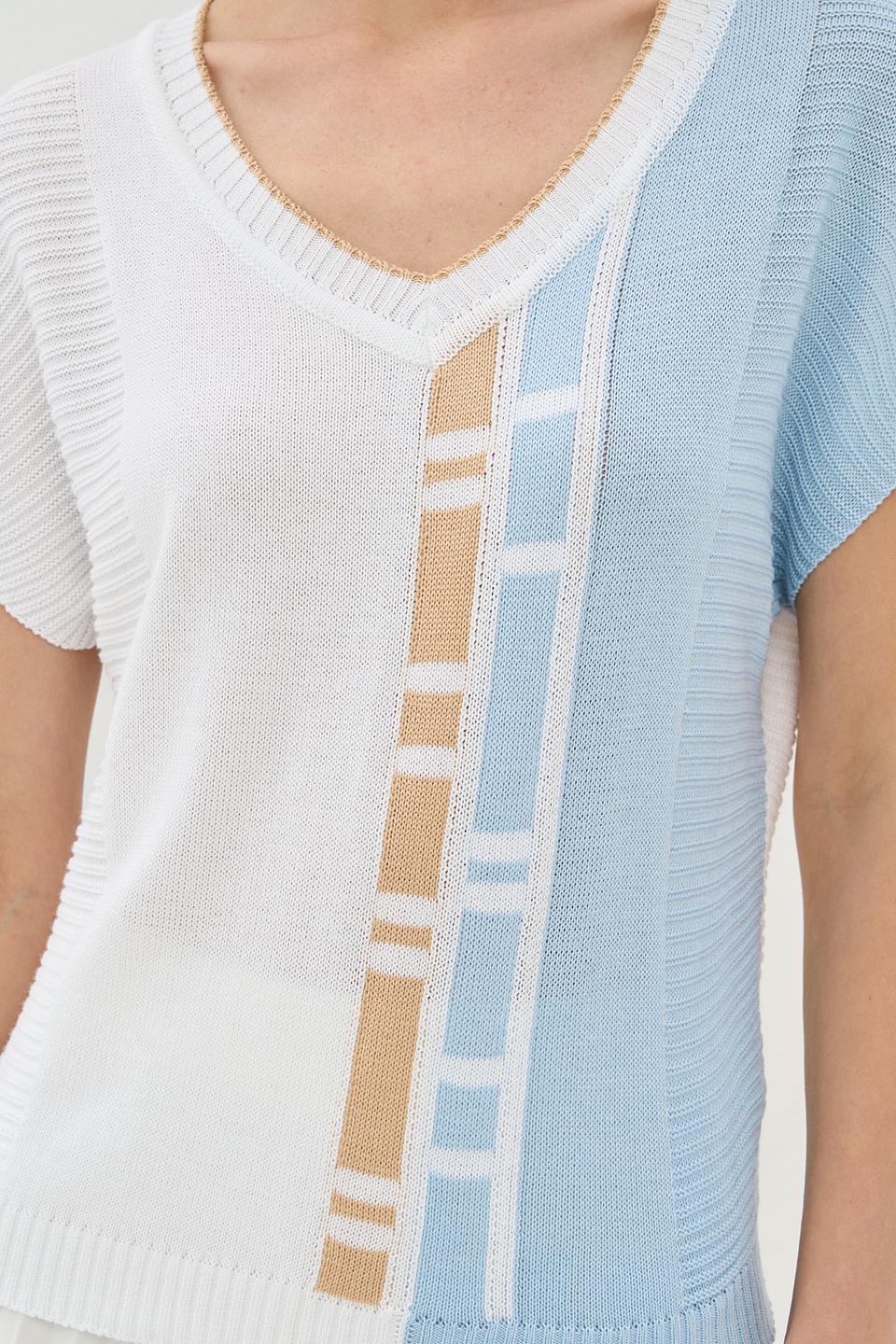 Джемпер BE YOU с полосками голубой