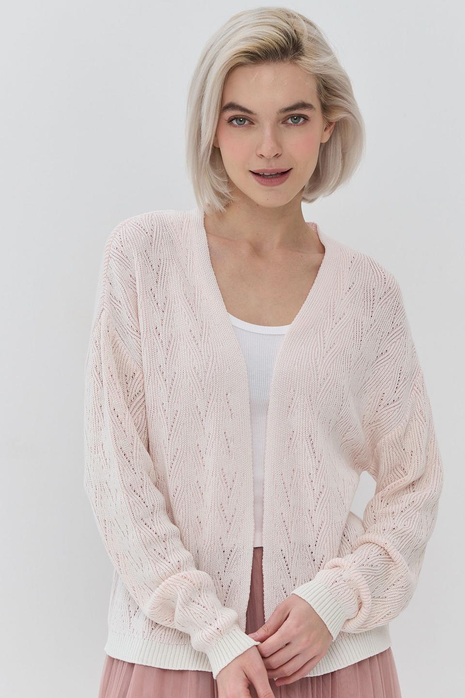 Кардиган NEWVAY вязаный розовый