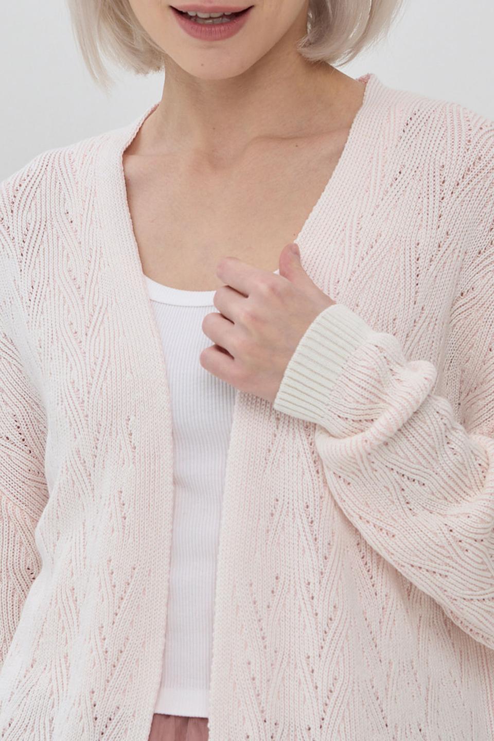 Кардиган NEWVAY вязаный розовый