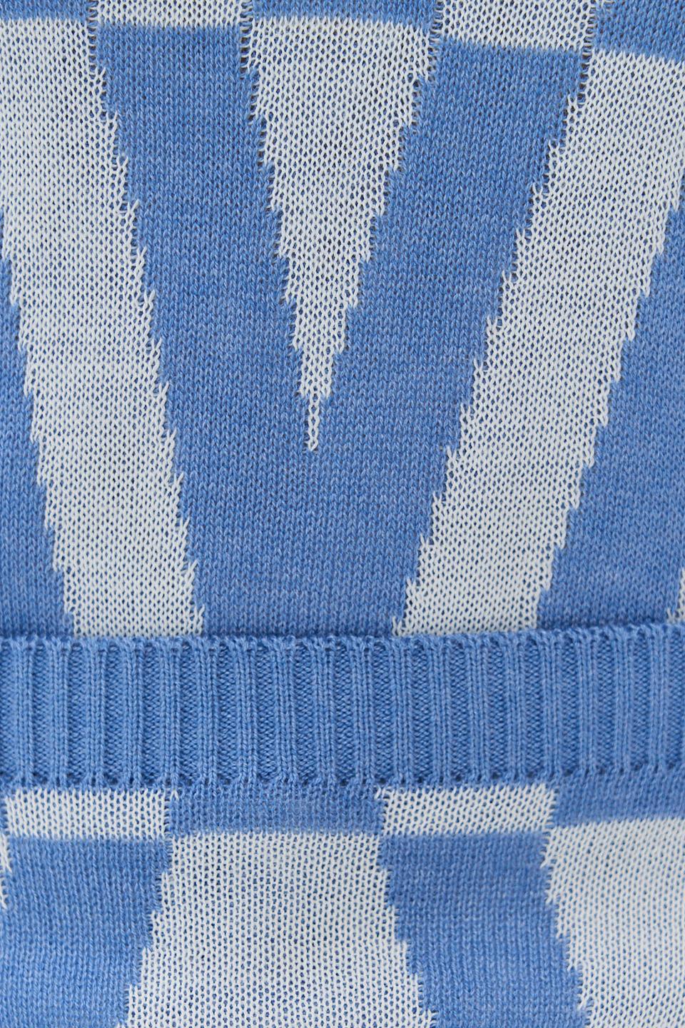 Джемпер NEWVAY с геометрическим узором голубой