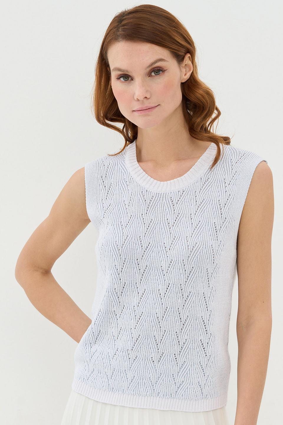 Жилет NEWVAY ажурный голубой