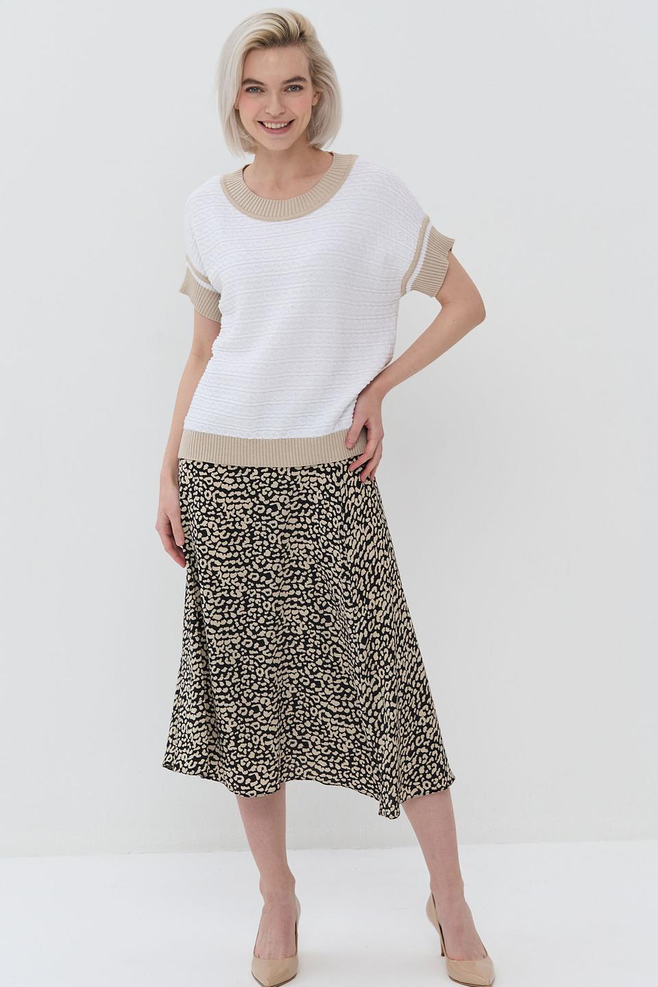 Джемпер NEWVAY с полоской бежевый