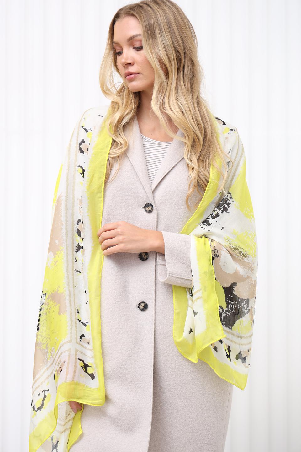 Шарф Taifun с принтом лайм