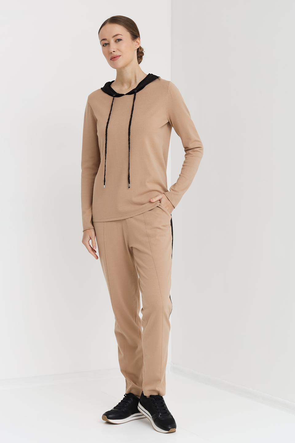 Толстовка Pezzo с капюшоном бежевая