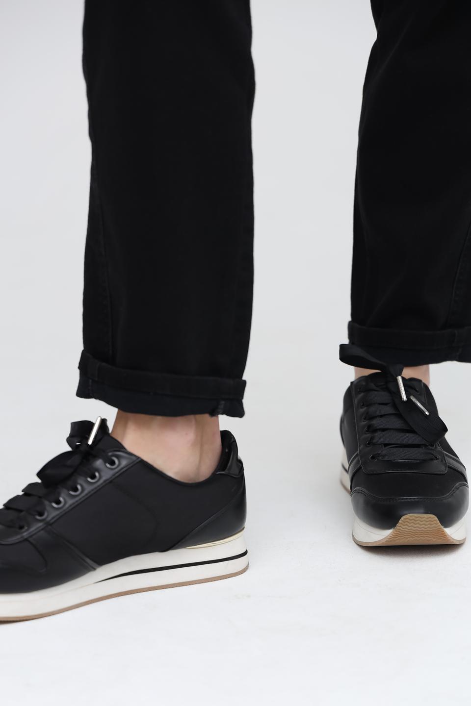 Джинсы Taifun с завязками чёрные