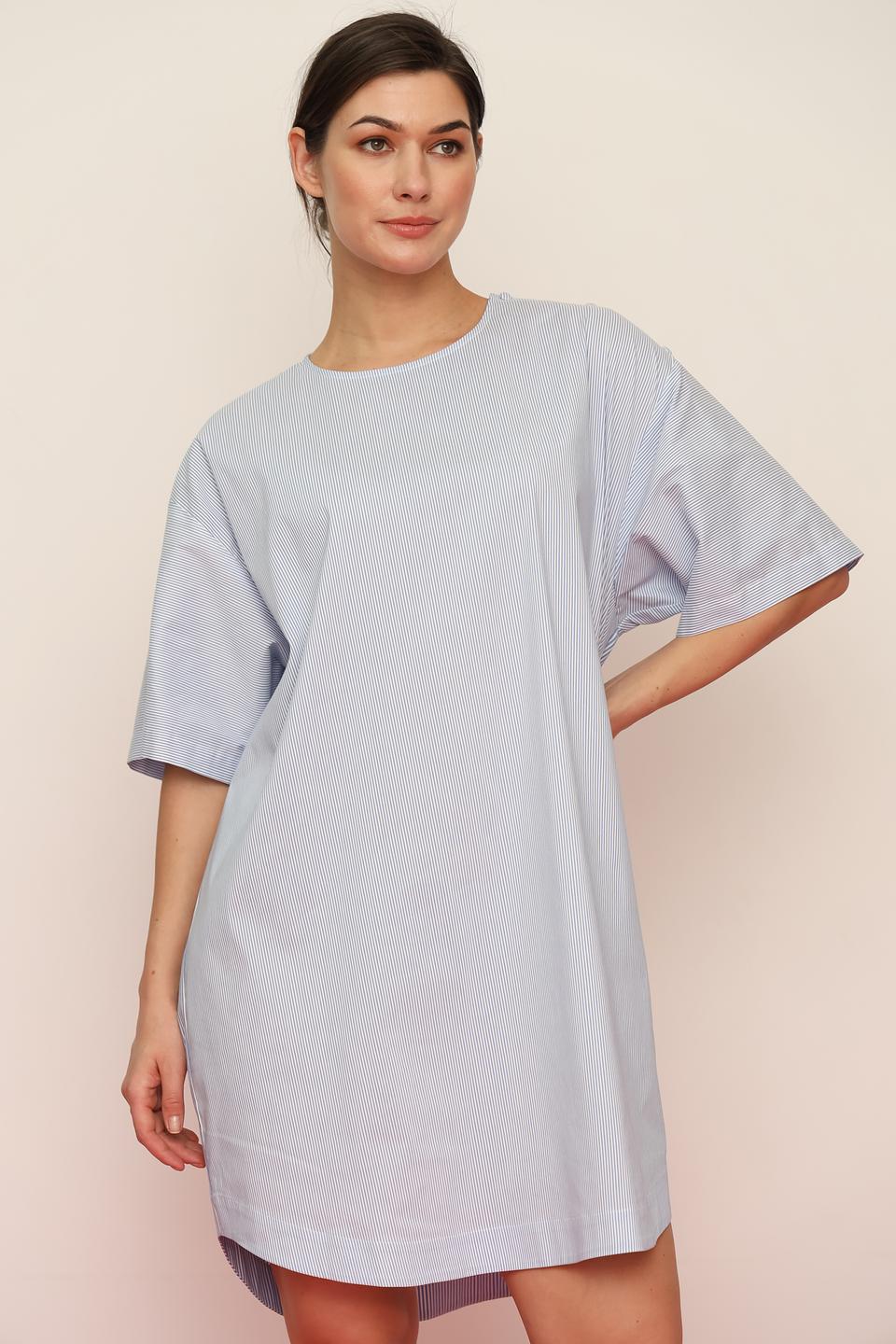 Платье Ice Play в полоску голубое