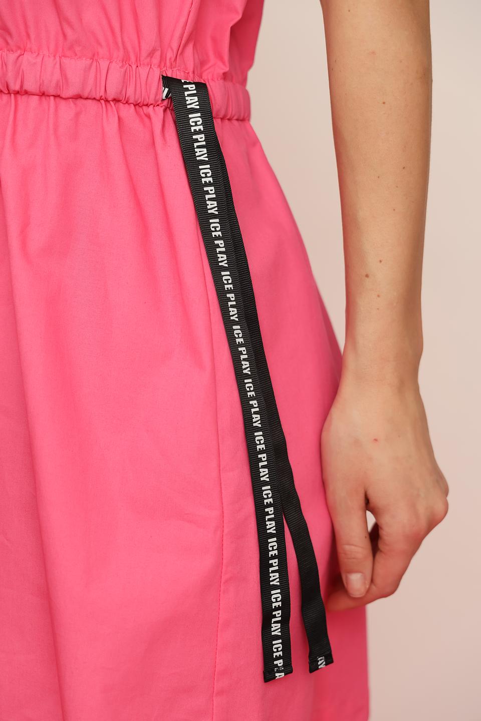 Платье Ice Play фуксия с лентой