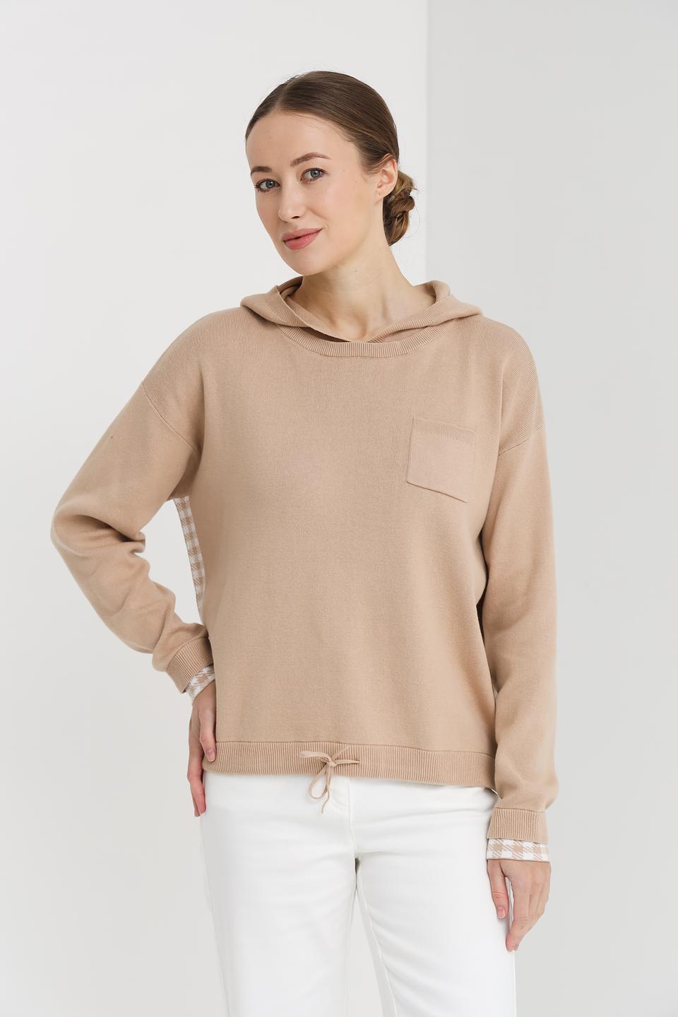 Толстовка Pezzo с карманом бежевая