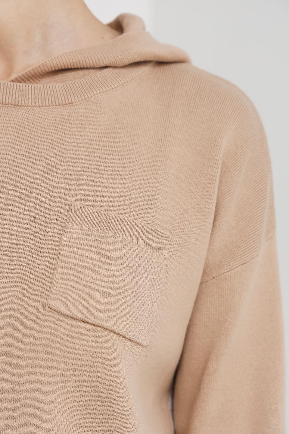 Толстовка Pezzo с карманом бежевая