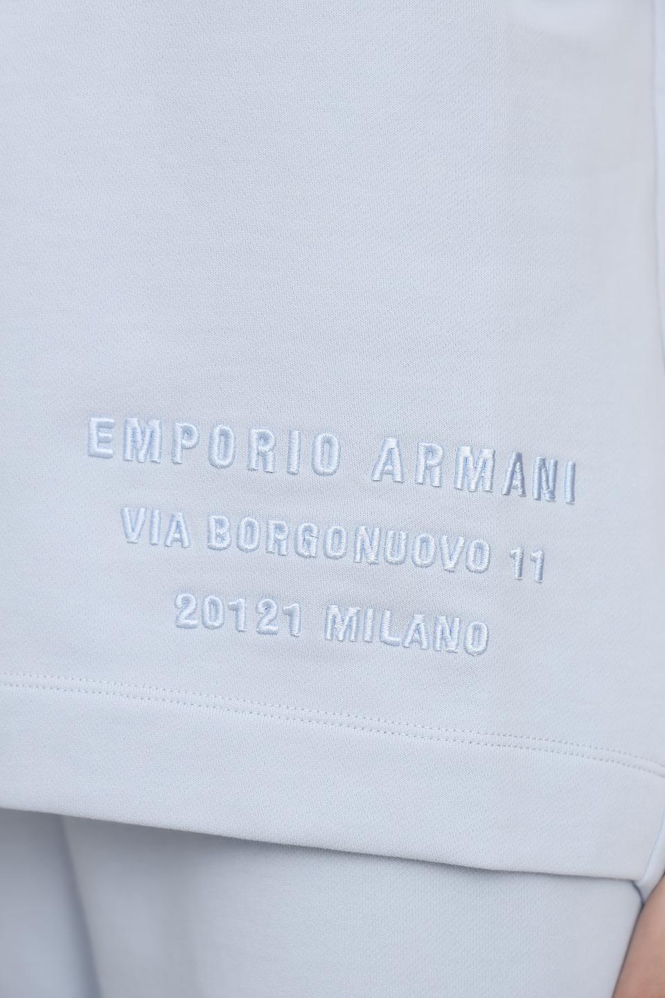 Футболка Emporio Armani голубая оверсайз