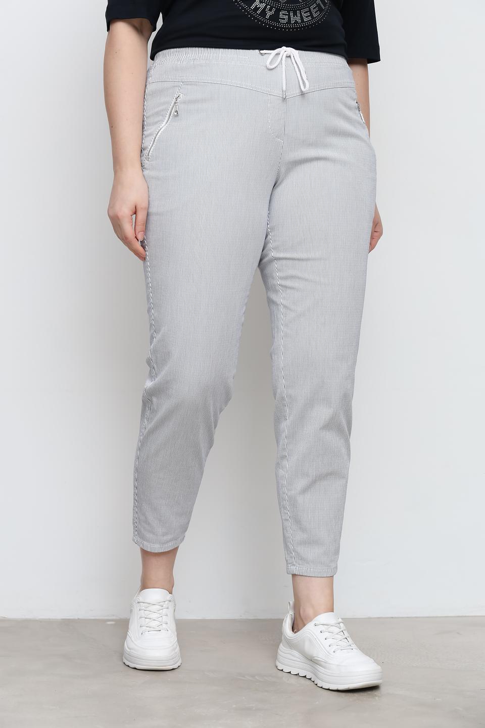 Брюки Toni collection в полоску серые