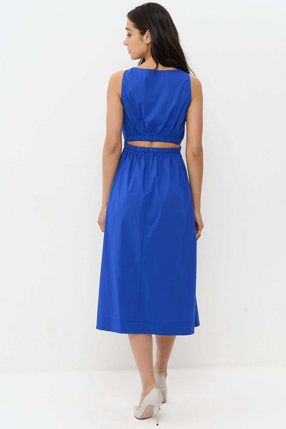 Платье BE YOU синее с юбкой клеш
