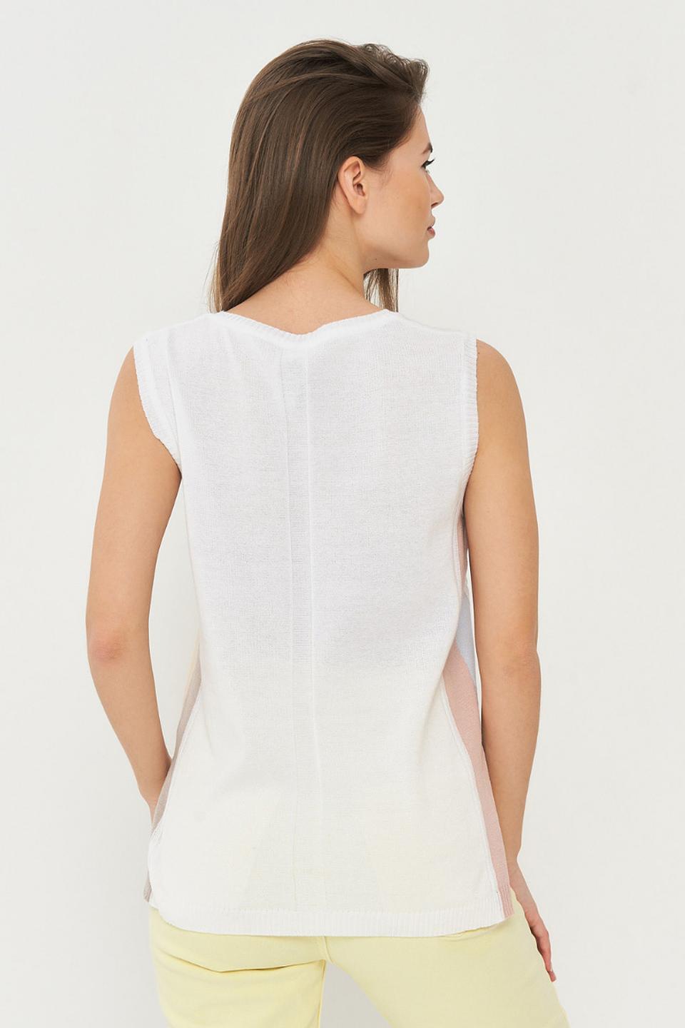 Топ BE YOU с полосками белый