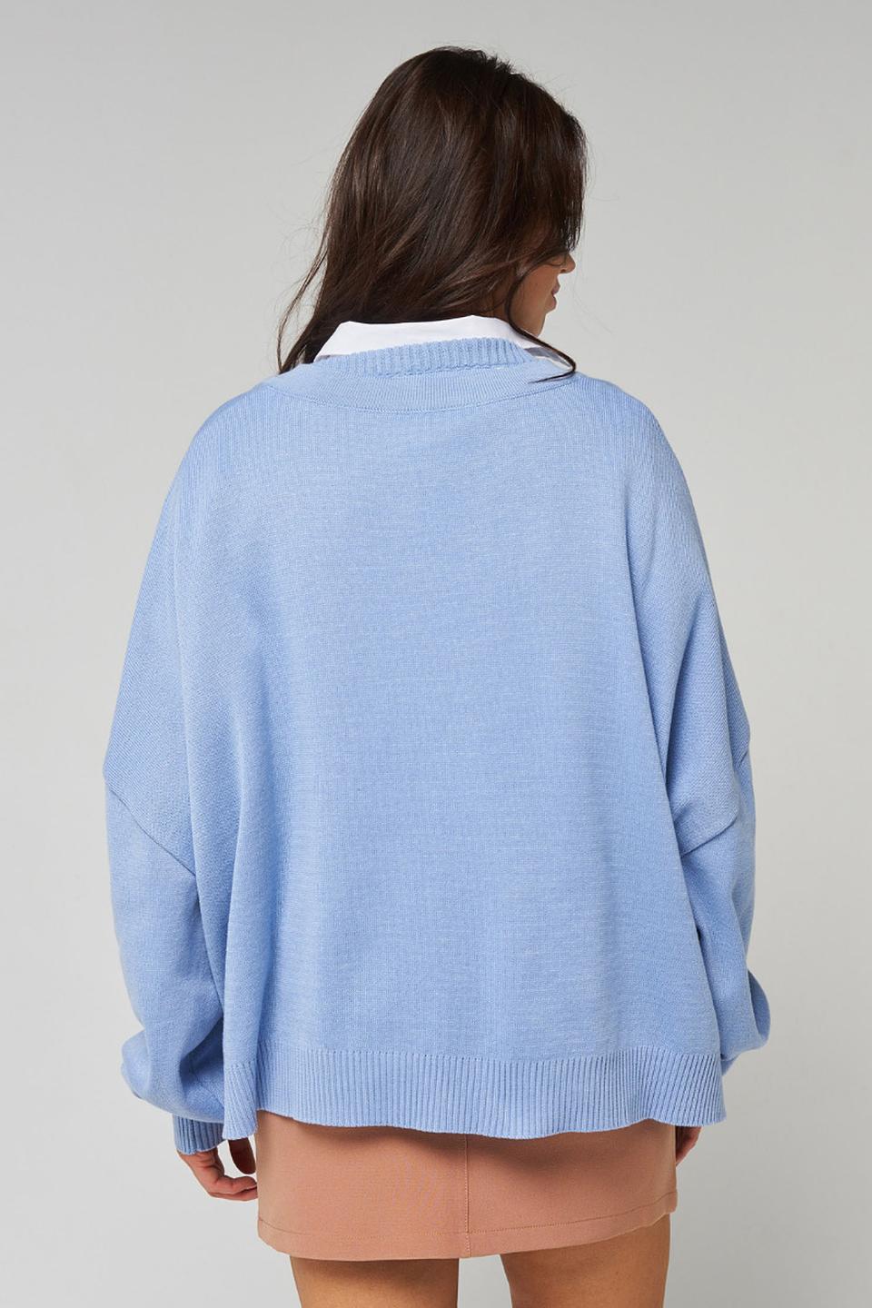 Кардиган BE YOU с узором голубой