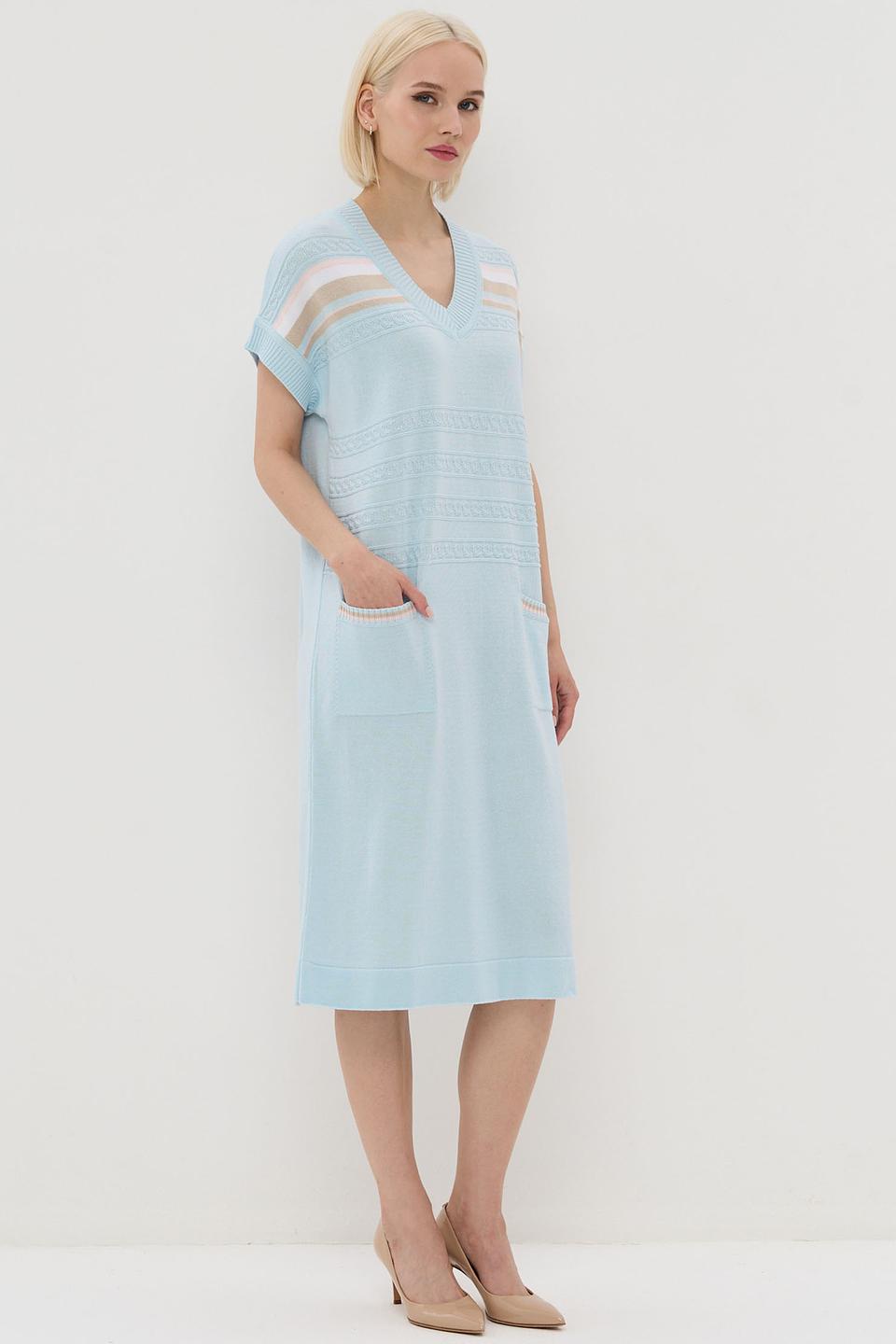 Платье NEWVAY вязаное голубое