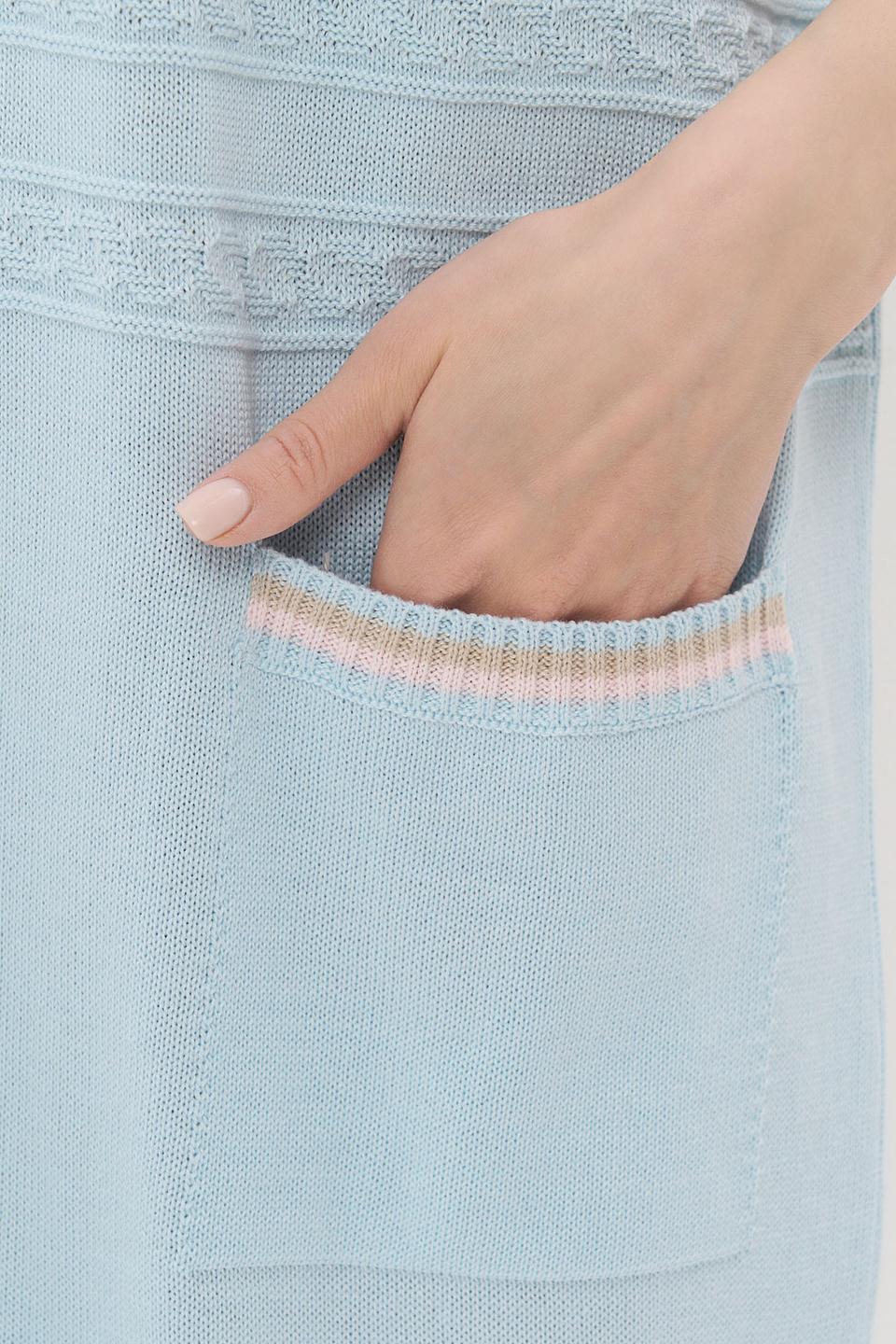 Платье NEWVAY вязаное голубое