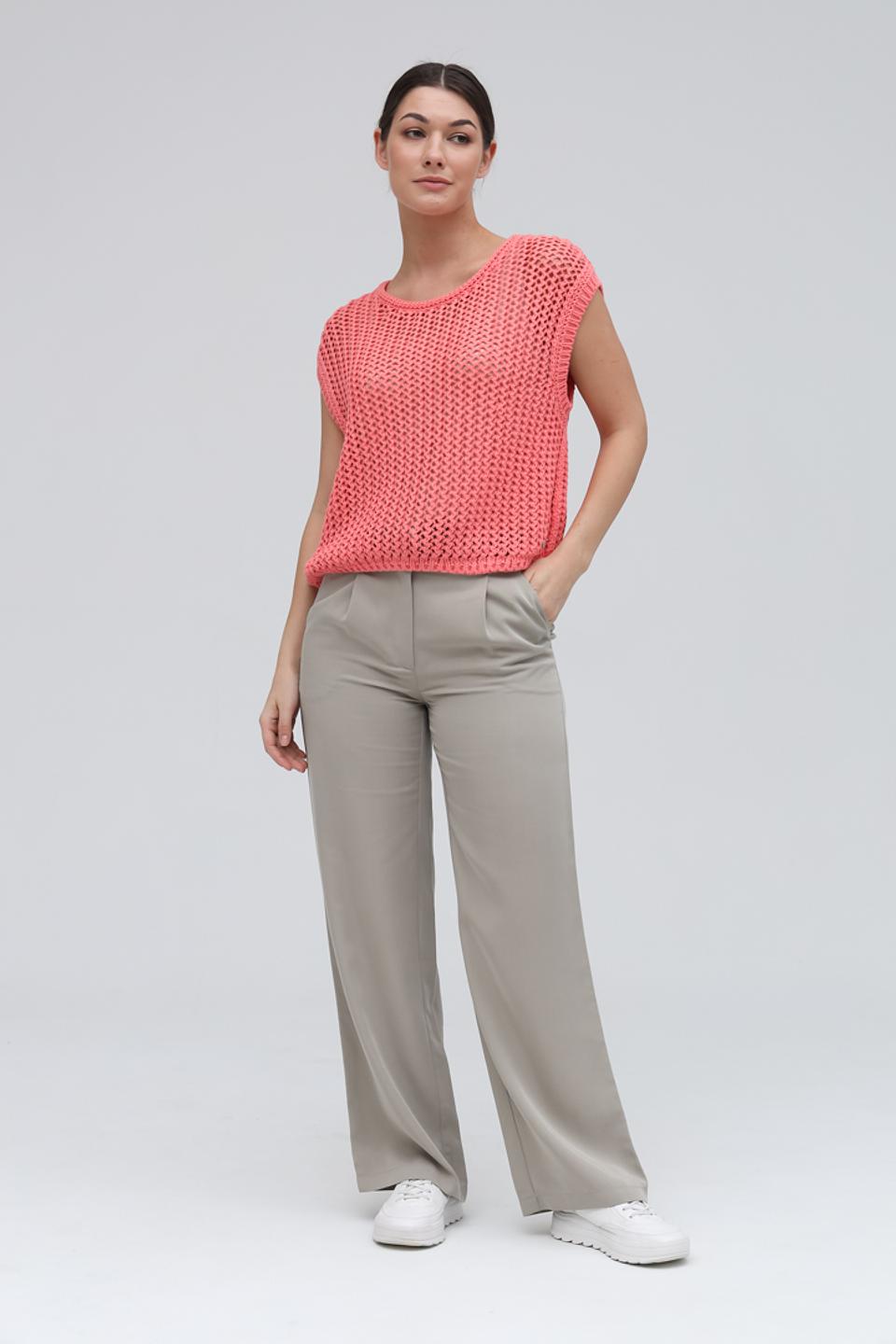 Жилет Monari коралловый вязаный без рукавов