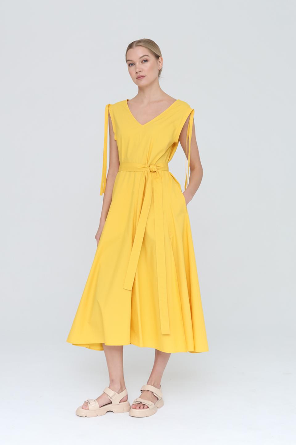 Платье Twin Set Actitude жёлтое