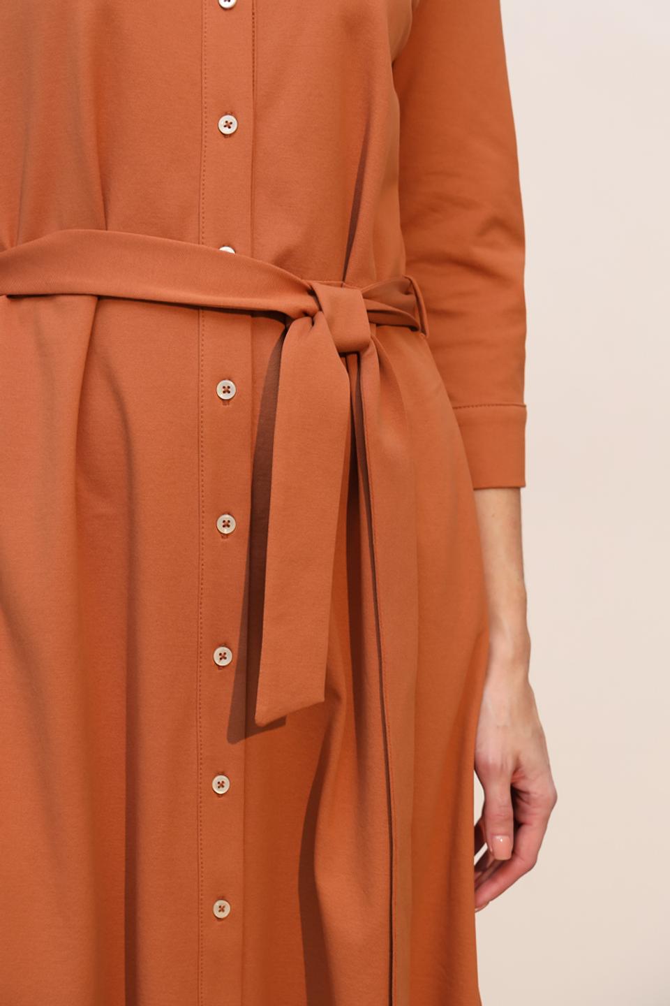 Платье Circolo 1901 приталенное терракотовое