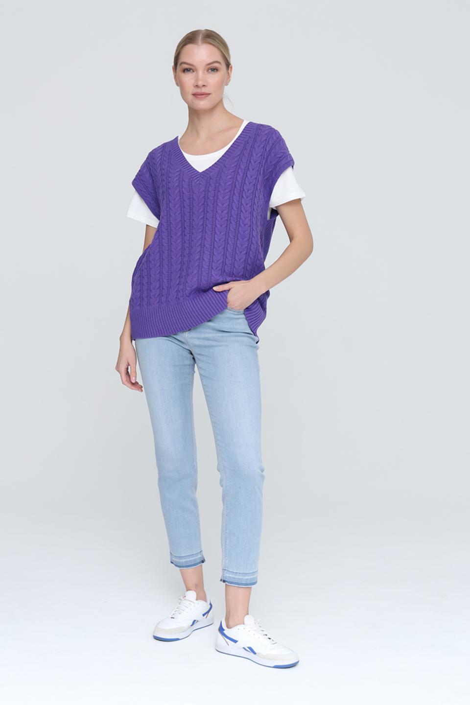 Жилет Pezzo вязаный фиолетовый