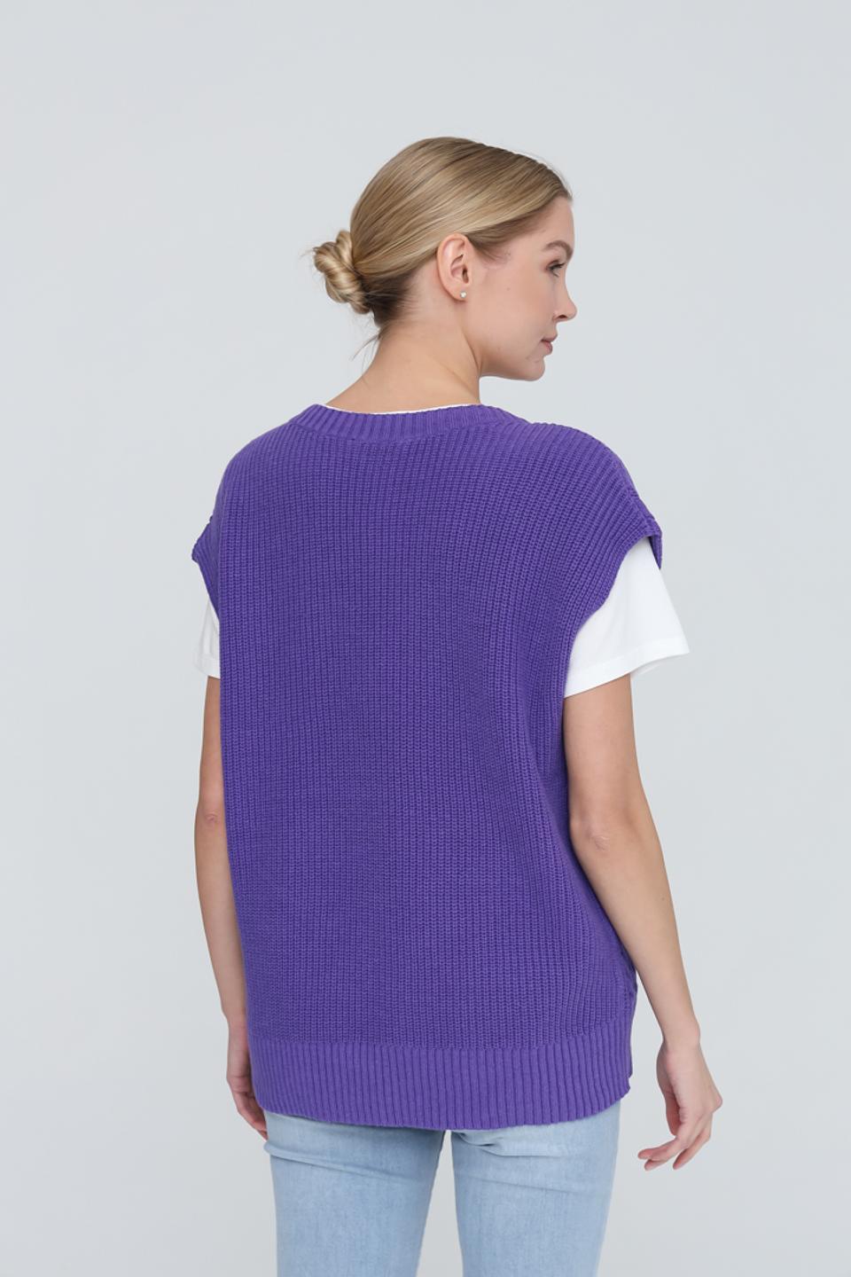 Жилет Pezzo вязаный фиолетовый