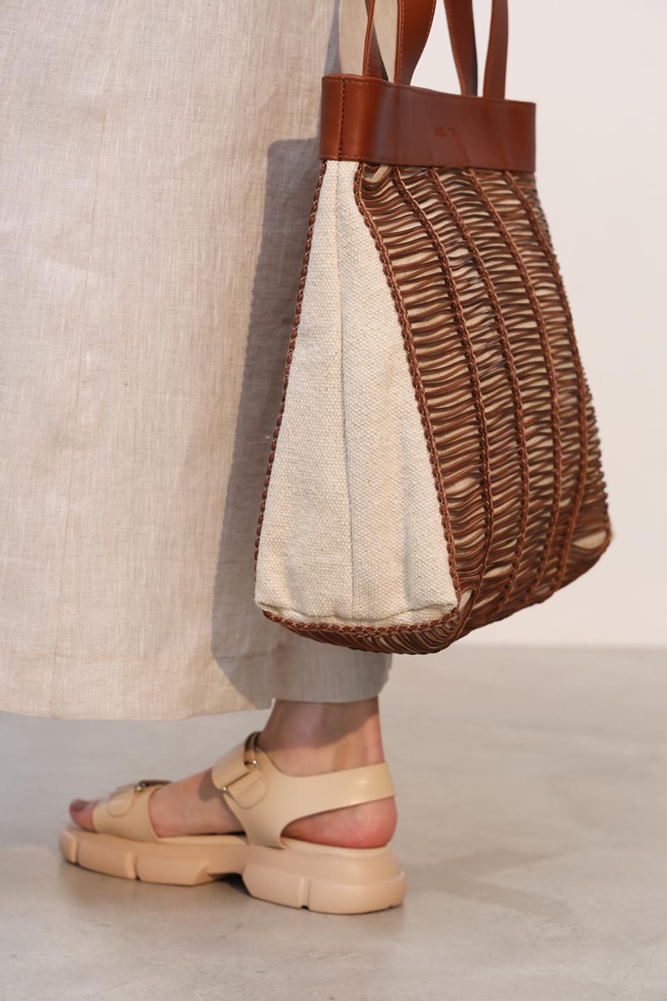 Сумка Unisa плетёная коричневая