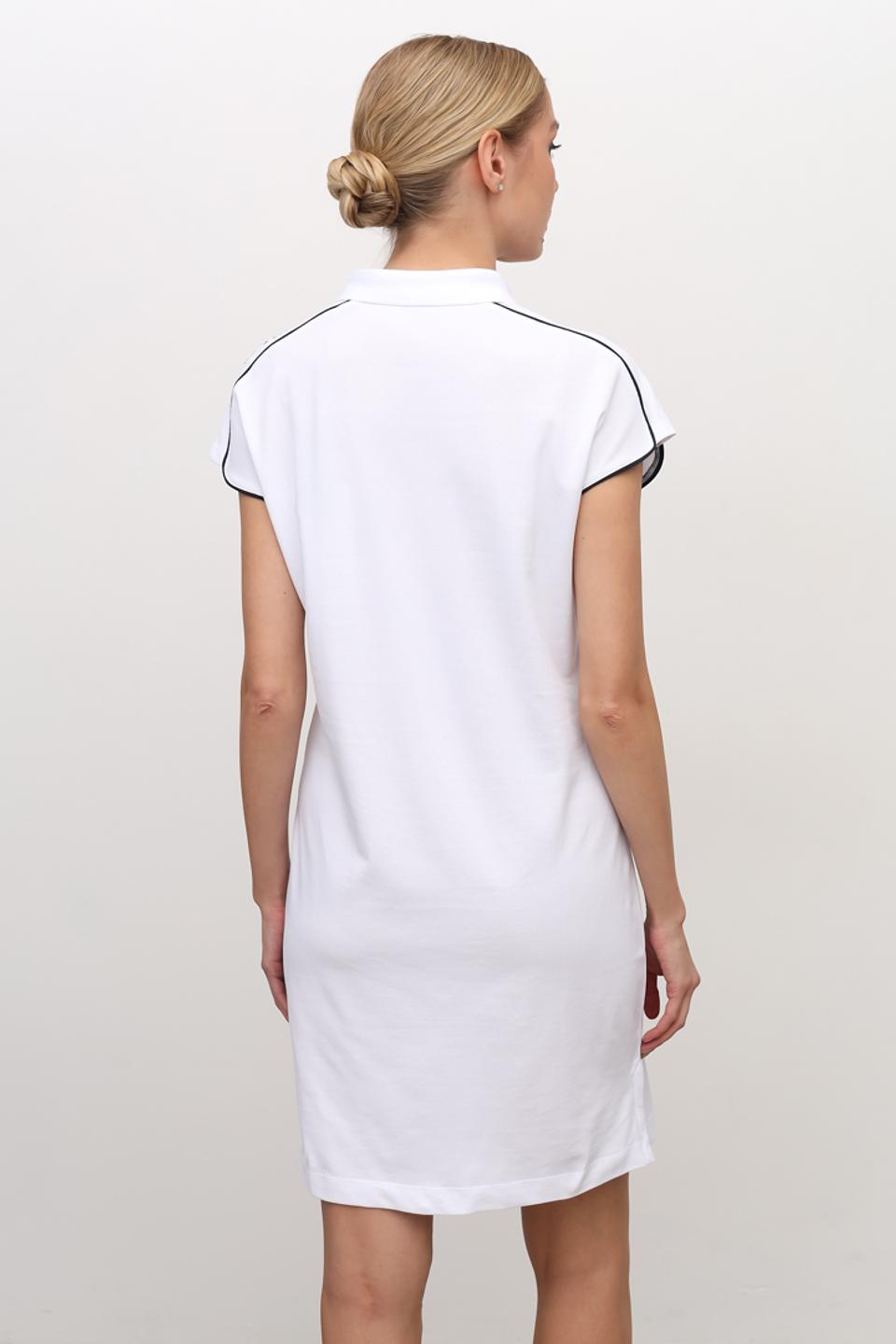 Платье EA7 поло жен. белое