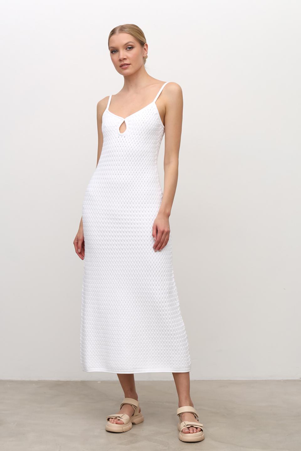 Платье Hugo жен. трикотаж белое