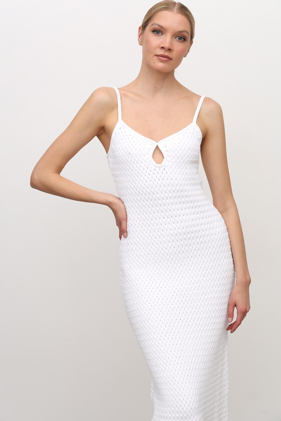 Платье Hugo жен. трикотаж белое